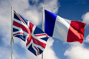 banderas inglaterra y francia
